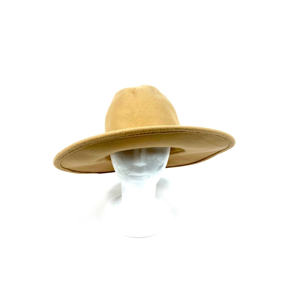 Universal Thread Tan 100% Wool Wide Brim Fedora Hat Camel Boho New NWT